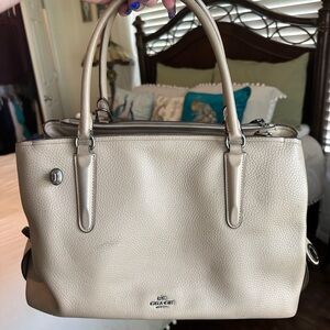 Coach Beige Leather Satchel